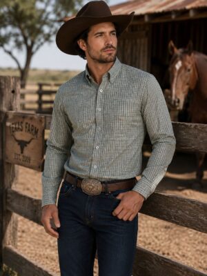 Camisa Masculina Manga Longa Texas Farm