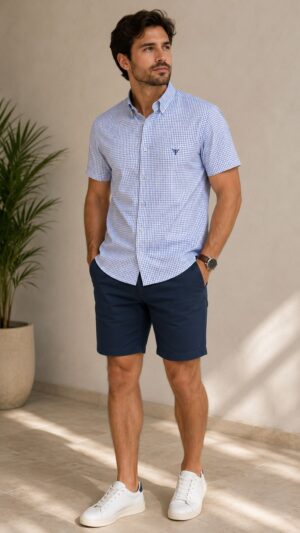 Camisa Masculina Manga Curta Texas Farm