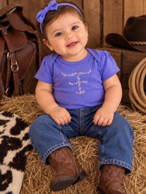 Body Bebê Menina Texas Farm